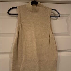 Topshop Cream Sleeveless Knit Top